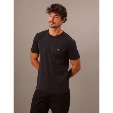 Imagem de Camiseta Manga Curta Calvin Klein Jeans Masculino Ck Bordado - Marinho-Masculino