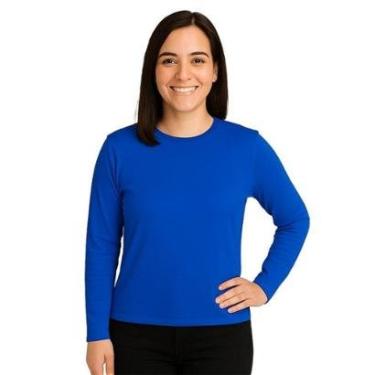 Imagem de Camiseta Manga Longa Segunda Pele Feminina Lisa Dry Academia Fit-Feminino