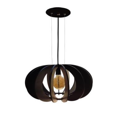 Imagem de Luminária De Teto Bivolt E27 Sala Mesa Jantar Londres Preto - Minipa L