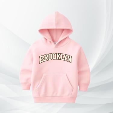 Imagem de Blusa de Moletom Infantil Brooklyn com Capuz Flanelada Moleton Conforto Premium Estilo Streetwear-Unissex