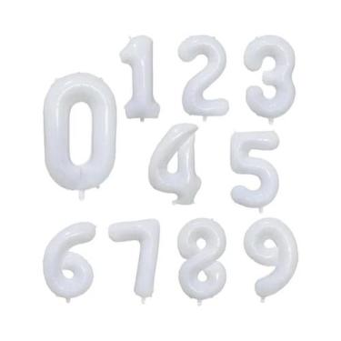 Imagem de Balões De Hélio De Folha Metálica Grandes De 40 Polegadas Números 0-9 
