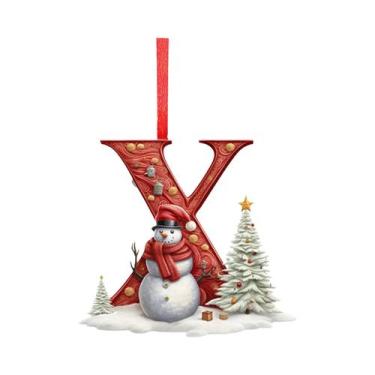 Imagem de Pingente De Acrílico Com 26 Letras Para Decoração De Árvore De Natal, 