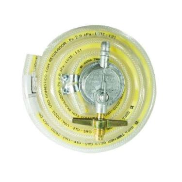 Imagem de Regulador de Gás 1KG 505-01 com Mangueira 1,20M para Botijão GLP 13KG Uso Doméstico