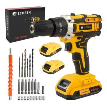 Imagem de Furadeira Com Chave De Fenda Escovada 21v - 2 Baterias Amare - Congrat