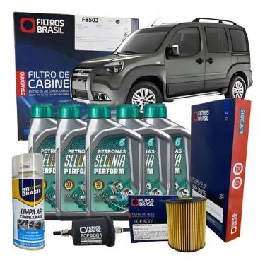 Imagem de Kit troca de oleo fiat doblo 1.8 8 e 16v e-torq 2010 5w30 - FILTRO BRA