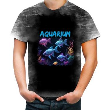 Imagem de Camiseta Desgaste Peixes no Aquário Translúcido Fish 2 - Kasubeck Stor