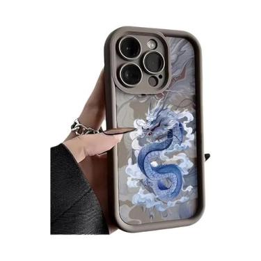 Imagem de Capa De Silicone Com Ilusão De Dragão Chinês Para iPhone 15 14 13 12 1
