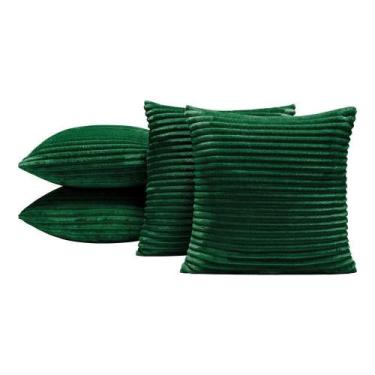 Imagem de Capas De Almofadas Velvet Bariloche 45x45cm 04 Peças - Verde - BIA ENX