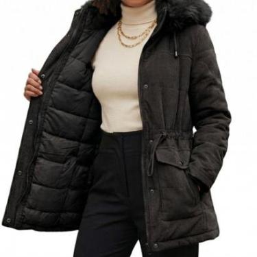 Imagem de Jaqueta  Dupla Face Premium Veludo Cotelê e Puffer-Feminino