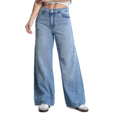 Imagem de Calça Jeans Sawary Wide Leg Petit - 282816 - 38, Azul, 38