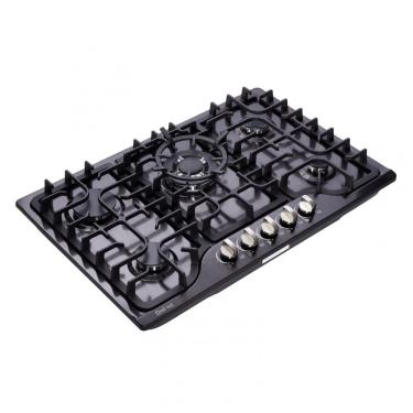 Imagem de Cooktop a gás 5 bocas Deli-Kit inox escovado embutir queimadores selados em latão 110V