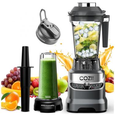 Imagem de Liquidificador Profissional COZII Cinza Escuro 2000W com Jarra 1,89L e Copo 620ml ZM 5009 120V