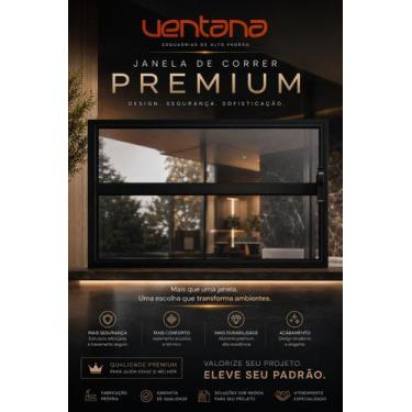 Imagem de Vitro Basculante Janela 40x100 Aluminio Preto Vidro Liso - Variadas