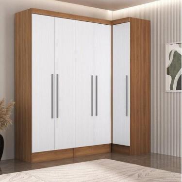 Imagem de Quarto Completo 5 Portas 4 Gavetas 2 Peças Viena Espresso Móveis Marro