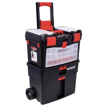 Imagem de Carrinho De Ferramentas Com Organizador 24.1/2" Worker Com Rodas