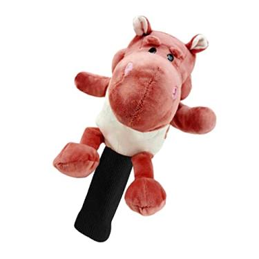 Imagem de Fancyes Capa protetora de madeira para cabeça de taco de golfe para tacos de golfe para presentes de aniversário, Hipopótamo vermelho
