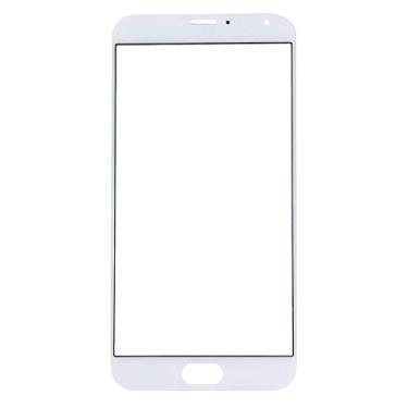 Imagem de HAIJUN Peças de substituição para celular Meizu PRO 5 / MX5 Pro lente de vidro externa (Preto) Cabo flexível (cor branca)