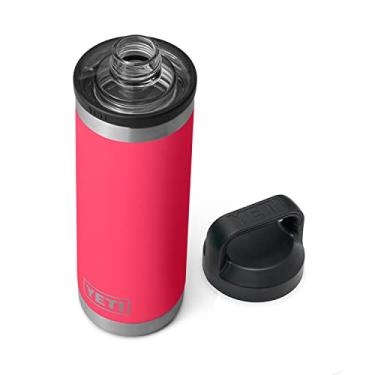 Imagem de Garrafa YETI Rambler de 530 ml, à prova de vazamento, isolamento a vácuo, aço inoxidável com Chug Cap, rosa (bimini pink)