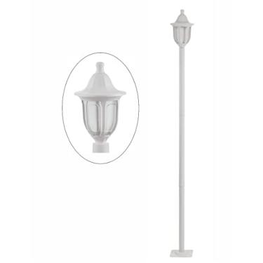 Imagem de Poste De Jardim Luminária colonial vintage 1,70m Branco 434