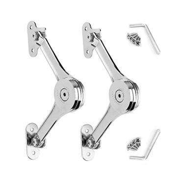 Imagem de Dobradiça de tampa resistente fechamento macio, dobradiça de caixa de brinquedo para tampa de peito de brinquedo dobradiça de suporte manter a tampa aberta segurança para armário cozinha guarda-roupa de brinquedo câmara suporte máximo 50 libras/2 peças