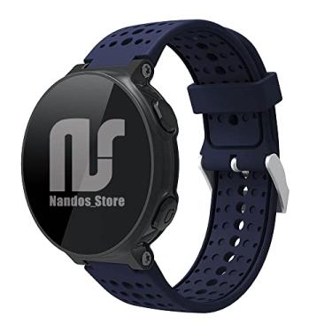 Imagem de Pulseiras NSmart compatível com Smartwatch Garmin Forerunner modelos 230 235 220 620 630 735 735XT - Nandos-Store (com chave para troca) (Azul petróleo)