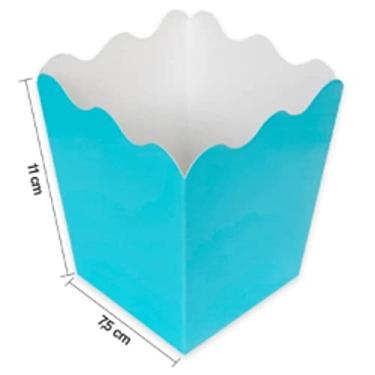 Imagem de Cachepo Azul Claro Com 8 Plac