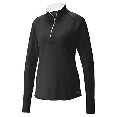Imagem de PUMA Zíper feminino Gamer 1/4, Puma Preto, GG