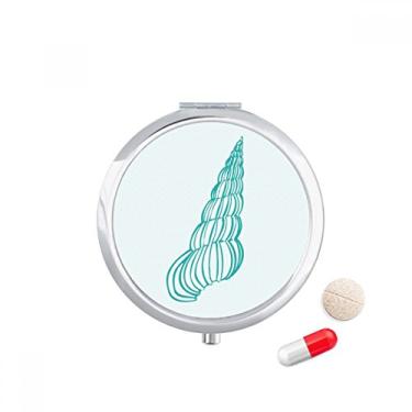 Imagem de Caixa de comprimidos com ilustração de caracol Blue Marine Life, caixa de armazenamento de remédios