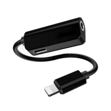 Imagem de Adaptador Fone Lightning e P2 Dupla Função P2 e Linguetingue