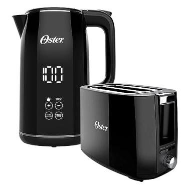 Imagem de Kit Chaleira Digital 1,7L e Torradeira Black Oster - 220V