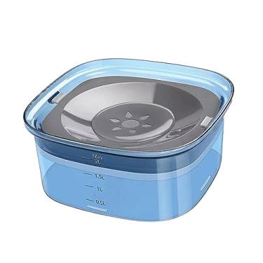Imagem de WeiLaiKeQi Tigela de água para cães, bebedor de água para animais de estimação, sem derramamento, viagem, bebida lenta, grande capacidade, 2L, comedouro lento, Azul