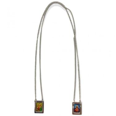 Imagem de Escapulário Santa Luzia  Foto  em Aço Inox 1,5x 32 Cm