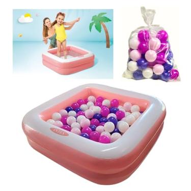 Imagem de Piscina de Bolinhas Candy 86cm Quadrada 57L + 50 Bolinhas (Rosa)