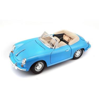 Imagem de Miniatura Carro - 1961 Porsche 365B Cabriolet - 1/18 - Azul - Burago