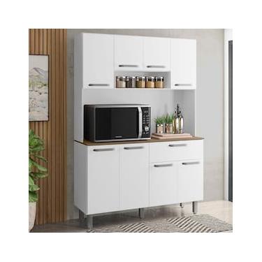 Imagem de Cozinha Compacta Poliman Nice com 8 Portas, 1 Gaveta e 2 Prateleiras - 120cm de largura
