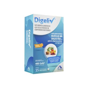 Imagem de Suplemento Alimentar Digeliv 15 comprimidos 15 Comprimidos Mastigáveis