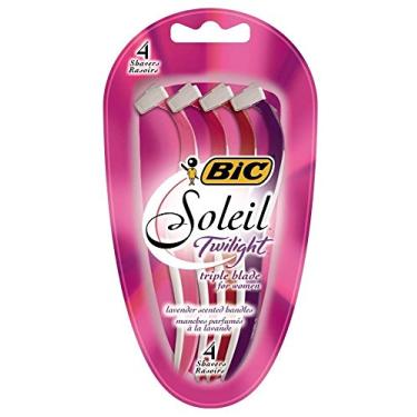 Imagem de BIC Soleil Smooth Lâmina descartável feminina perfumada, lâmina tripla, tira de umidade para um barbear suave, 4 unidades – Pacote com 2