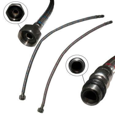 Imagem de Engate Rabicho Monocomando Mangueira Flexivel Misturador Par Agua Quente Fria Torneira Pia Cuba Cozinha Balcao