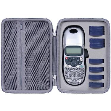 Imagem de co2CREA Capa rígida compatível com DYMO LetraTag 100H / LT-100H / LT-100H Plus máquina de etiquetas portátil e fitas de etiquetas (caixa cinza)