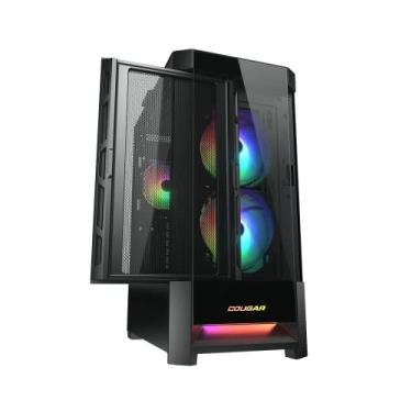Imagem de Cougar Capa preta Duoface RGB torre média com 3 x ventiladores ARGB