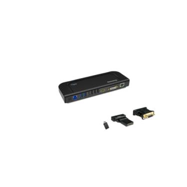 Imagem de Diamond Multimedia Saída de vídeo dupla, estação de ancoragem universal USB 3.0/2.0 com Gigabit Ethernet, HDMI, DVI, áudio para Windows 11, MacOS e Android 5.0+. Display Link certificado DL-3900 Chip