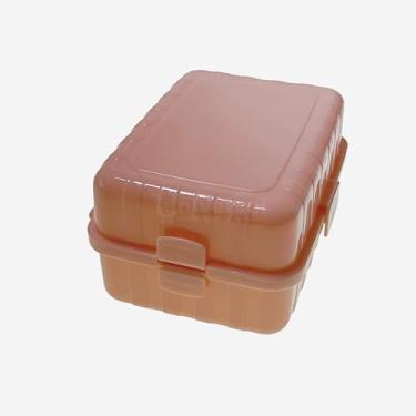 Imagem de Pote Infantil Lanche Escolar Marmita Fitness Refeição Dupla com Divisória (Salmão)