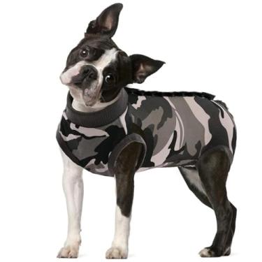 Imagem de RAYPUR Proteção para cães - Macacão profissional para cães para cirurgia, bandagens, macacão de recuperação para cães - macacão feminino para cães - Vu01, camuflagem verde - P