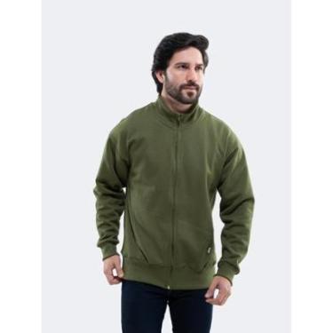 Imagem de Jaqueta Moletom Aveloz Park Collar Verde Oliva-PP-Masculino