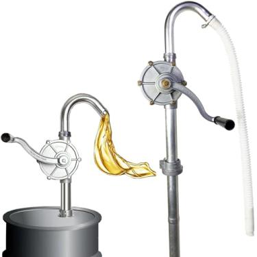 Imagem de CARLKEMIAN Bomba de tambor de 55 galões, bomba de barril para óleo de motor, combustível diesel, gasolina, querosene, bomba manual para tambor de 140 litros, tambor de 50, 5, 15, 30 gal (preto)