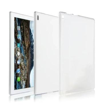 Imagem de ZZOUGYY Capa transparente para Lenovo Tab 4 10 TB-X304F/N/X TB-X504F/N/X, capa traseira ultrafina de TPU para Lenovo Tab 4 10 Plus TB-X704F/N/X 10,1 polegadas (para Tab4 10/10 Plus TB-X504F X304F