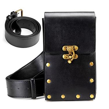 Imagem de Bolsa de cintura Steampunk, moderna, de couro gótico, ombro a ombro, bolsas mensageiro, coxa, perna, quadril, coldre, bolsa de viagem, caminhadas, esportivas, bolsas de corrente para mulheres e homens