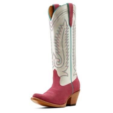 Imagem de Ariat Bota feminina P28416_w_Foo Western, Camurça branca/framboesa, 41