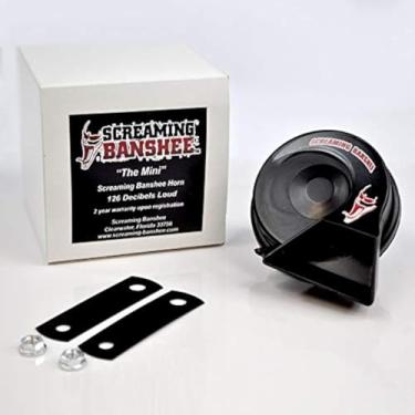 Imagem de Screaming Banshee Kit de buzina Mini Banshee, 126dB, atualização universal para a maioria das motocicletas, compacto e mais alto do que a maioria dos OEM americanos e métricos