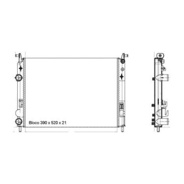 Imagem de Radiador Siena 2000 a 2009 Magneti Marelli RMM779881M